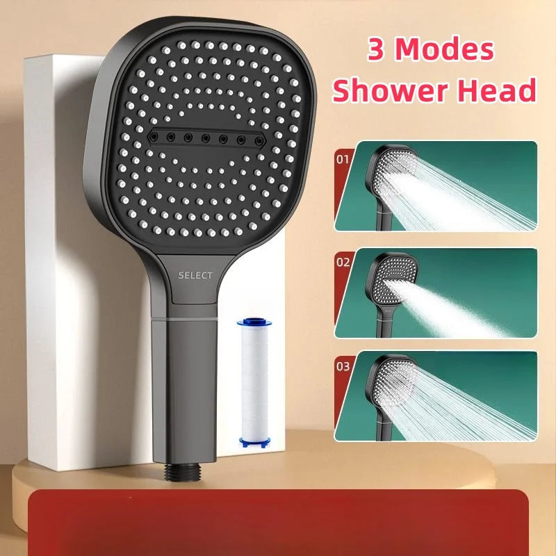 Xiaomi 13cm High-Pressure Shower Head – 3-Mode Water Massage with Filter Element, Bathroom Accessory (New)