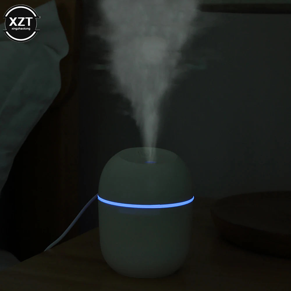 220ml Mini Essential Oil Diffuser & Humidifier – USB Powered with LED Night Light for Home, Car & Office