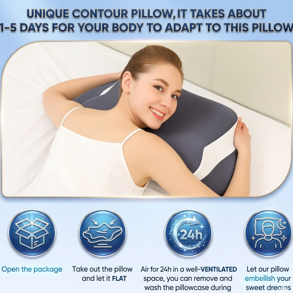 🛌 NeckEase™ Memory Foam Pillow