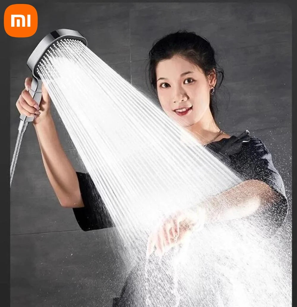 Xiaomi 13cm High-Pressure Shower Head – 3-Mode Water Massage with Filter Element, Bathroom Accessory (New)
