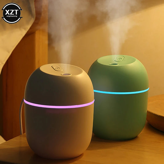 220ml Mini Essential Oil Diffuser & Humidifier – USB Powered with LED Night Light for Home, Car & Office