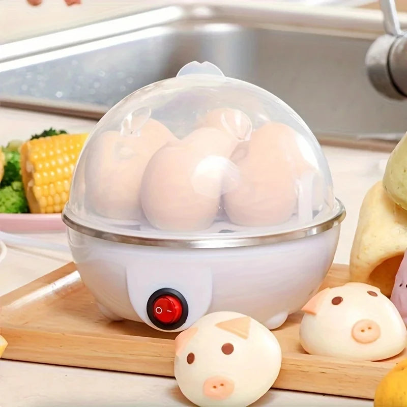7-Egg Electric Cooker – Multi-Functional Steaming & Boiling Machine with Auto Power-Off for Easy Breakfasts
