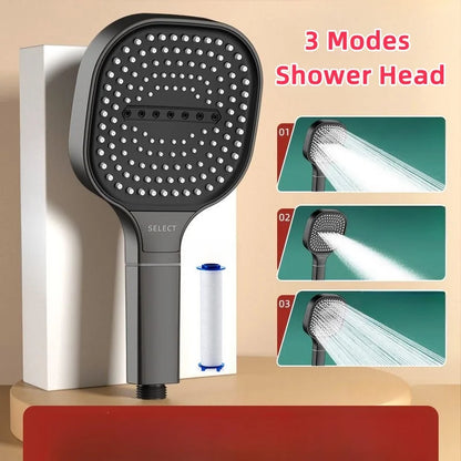 Xiaomi 13cm High-Pressure Shower Head – 3-Mode Water Massage with Filter Element, Bathroom Accessory (New)