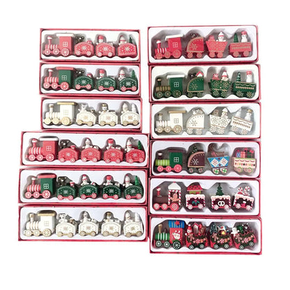 Christmas Wooden Train Decoration – Moving Ornament for Home Décor, Noel & Happy New Year 2026 Gifts