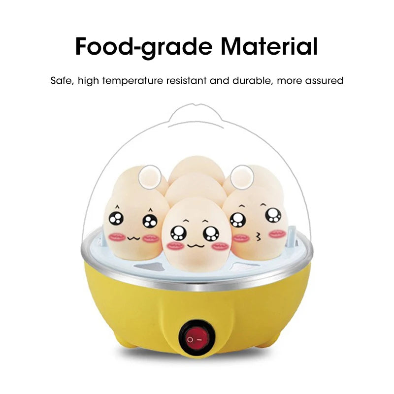 7-Egg Electric Cooker – Multi-Functional Steaming & Boiling Machine with Auto Power-Off for Easy Breakfasts
