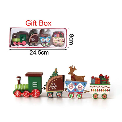 Christmas Wooden Train Decoration – Moving Ornament for Home Décor, Noel & Happy New Year 2026 Gifts