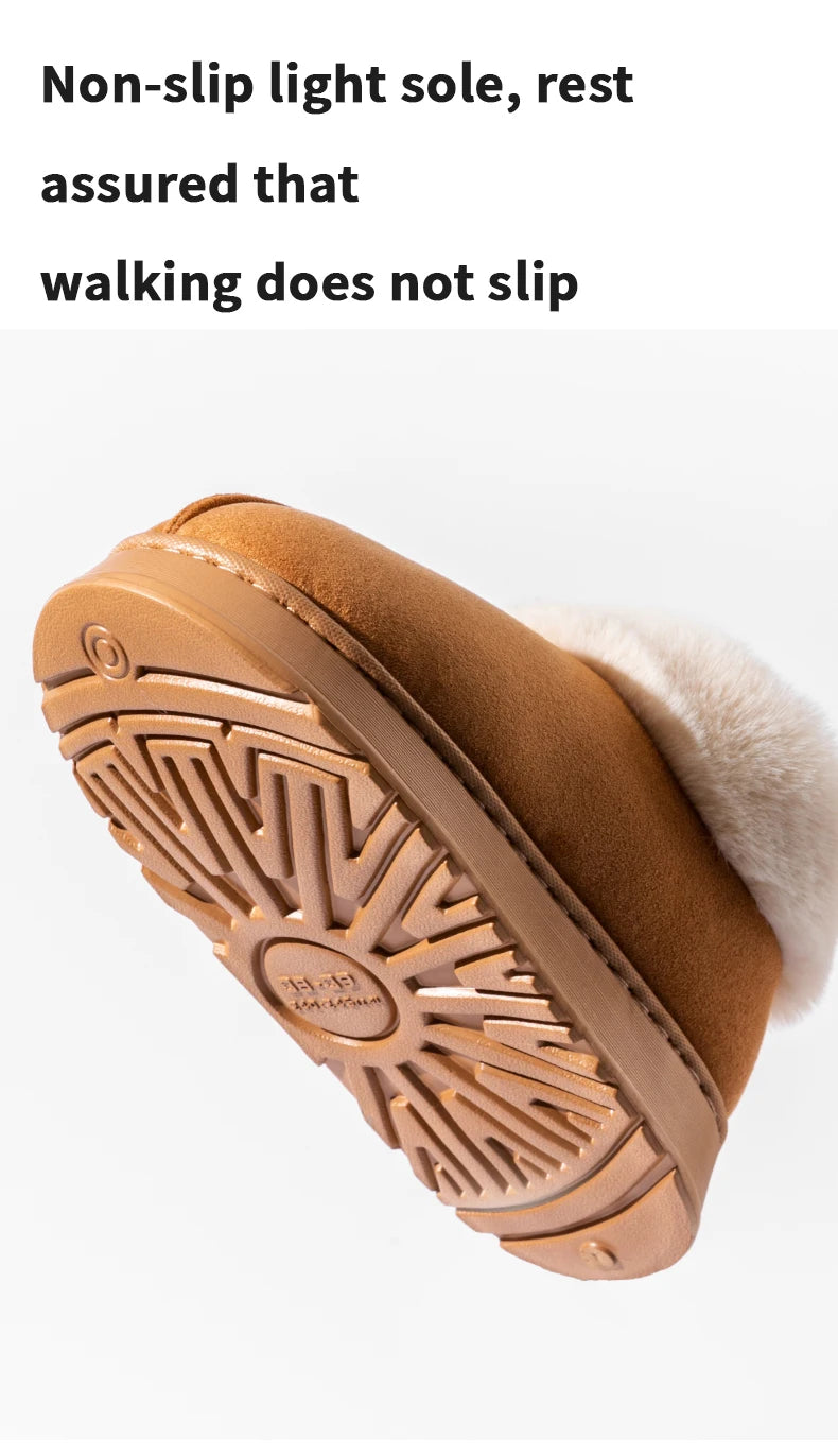 Women’s Autumn & Winter Cotton Slippers – Soft, Thick-Soled, Anti-Slip, Warm Indoor/Outdoor Comfort Shoes
