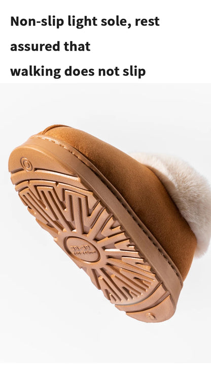 Women’s Autumn & Winter Cotton Slippers – Soft, Thick-Soled, Anti-Slip, Warm Indoor/Outdoor Comfort Shoes