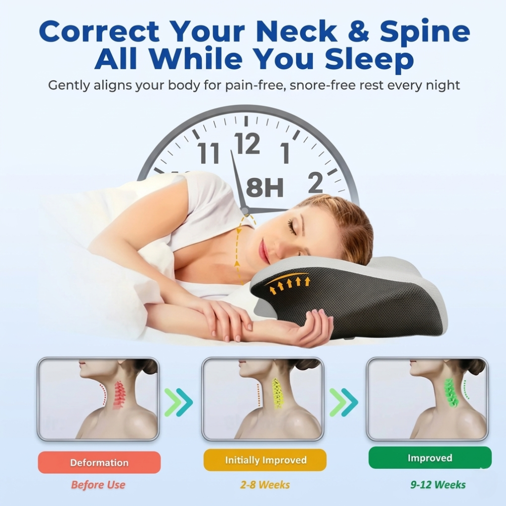 🛌 NeckEase™ Memory Foam Pillow