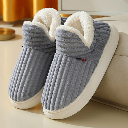 Evshine Women’s Soft Sole Fur Slippers – Cozy Fuzzy Plush Winter Shoes for Men & Women