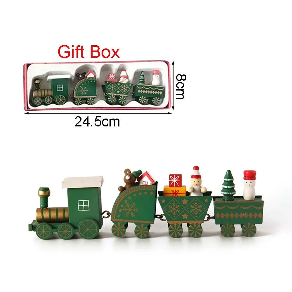 Christmas Wooden Train Decoration – Moving Ornament for Home Décor, Noel & Happy New Year 2026 Gifts