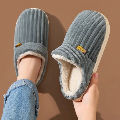 Evshine Women’s Soft Sole Fur Slippers – Cozy Fuzzy Plush Winter Shoes for Men & Women