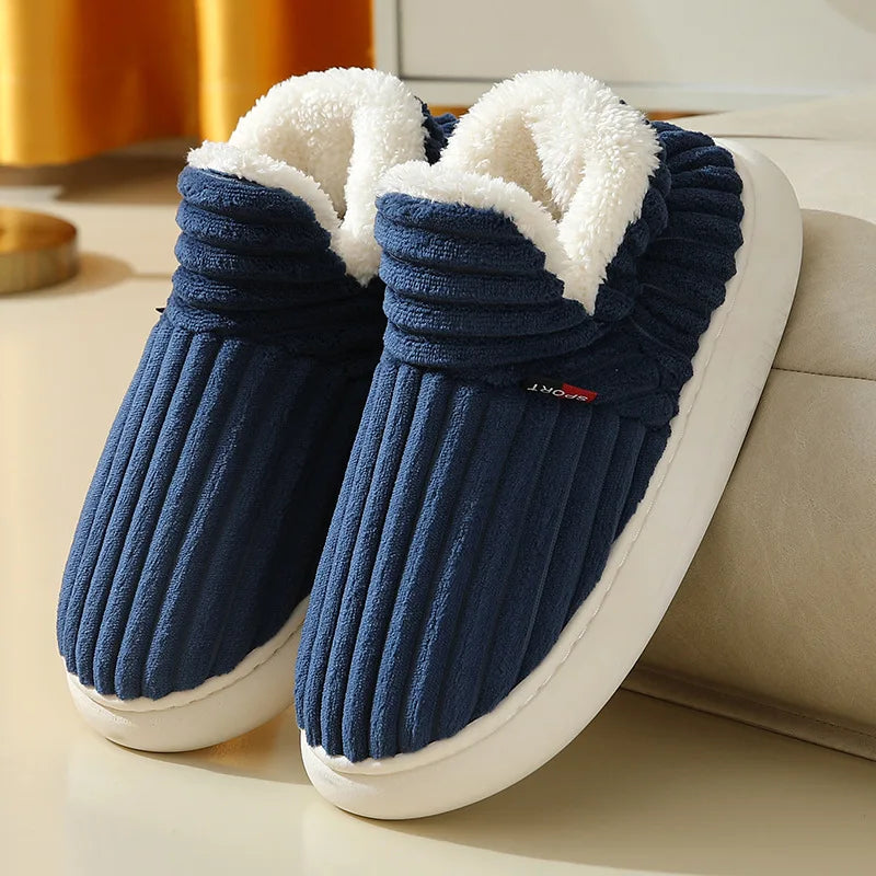 Evshine Women’s Soft Sole Fur Slippers – Cozy Fuzzy Plush Winter Shoes for Men & Women