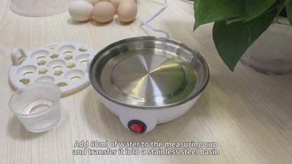7-Egg Electric Cooker – Multi-Functional Steaming & Boiling Machine with Auto Power-Off for Easy Breakfasts