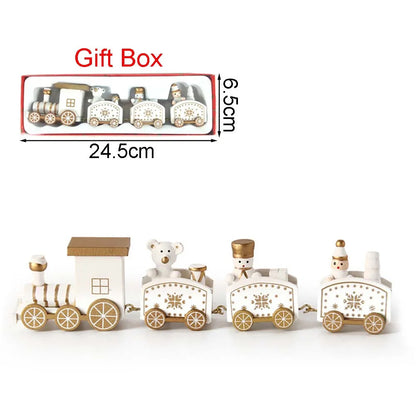 Christmas Wooden Train Decoration – Moving Ornament for Home Décor, Noel & Happy New Year 2026 Gifts