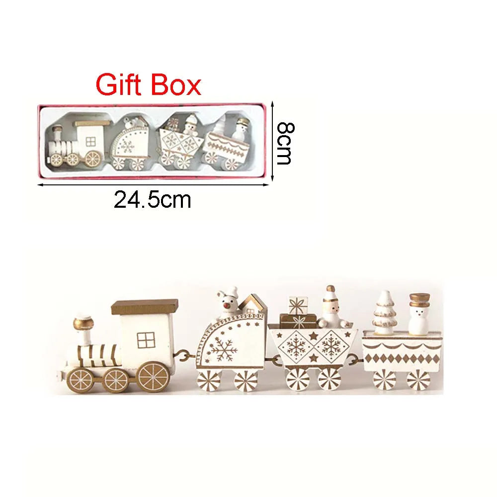 Christmas Wooden Train Decoration – Moving Ornament for Home Décor, Noel & Happy New Year 2026 Gifts